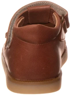 POM POM Sandalen·Halbsandalen^Leder-Halbsandalen in Hellbraun