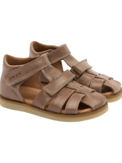 Leder-Halbsandalen in Hellbraun>POM POM Clearance