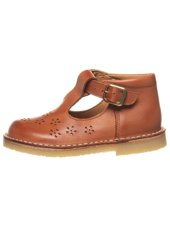 Leder-Halbsandalen in Hellbraun>kmins Hot