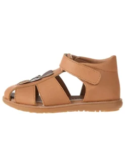 Leder-Halbsandalen in Hellbraun>kmins Outlet
