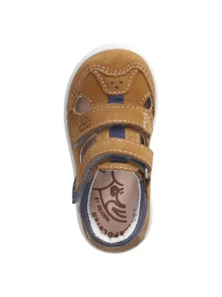 Leder-Halbsandalen in Hellbraun><noscript><img width=