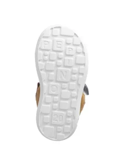 Leder-Halbsandalen in Hellbraun><noscript><img width=