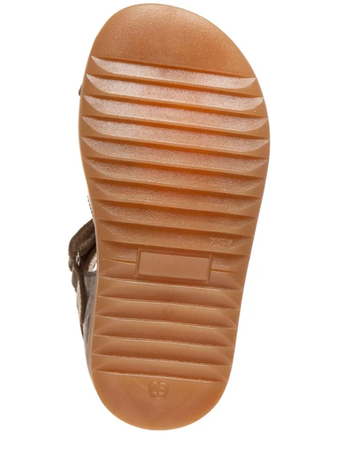 Leder-Halbsandalen in Khaki>POM POM Clearance