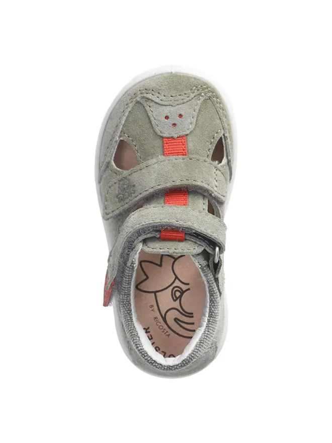 PEPINO Sandalen·Halbsandalen|Sandalen^Leder-Halbsandalen in Khaki