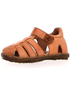Leder-Halbsandalen in Lachs><noscript><img width=