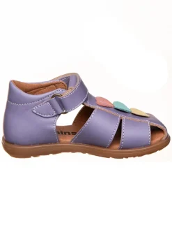Leder-Halbsandalen in Lila>kmins Best