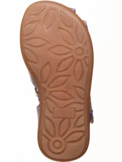 Leder-Halbsandalen in Lila><noscript><img width=