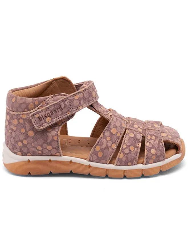 bisgaard Sandalen·Halbsandalen^Leder-Halbsandalen in Lila/ Orange