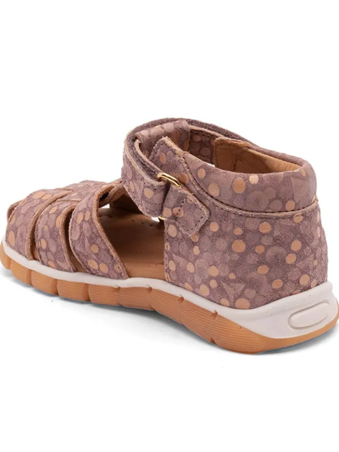 bisgaard Sandalen·Halbsandalen^Leder-Halbsandalen in Lila/ Orange