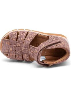 bisgaard Sandalen·Halbsandalen^Leder-Halbsandalen in Lila/ Orange