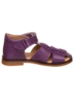 POM POM Sandalen·Halbsandalen^Leder-Halbsandalen in Lila