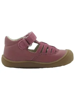 Leder-Halbsandalen in Pink><noscript><img width=