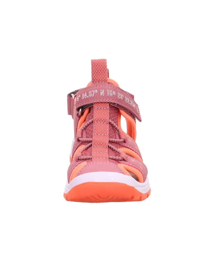 superfit Sandalen·Sandalen^Leder-Halbsandalen in Pink/ Orange