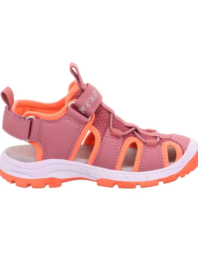 superfit Sandalen·Sandalen^Leder-Halbsandalen in Pink/ Orange