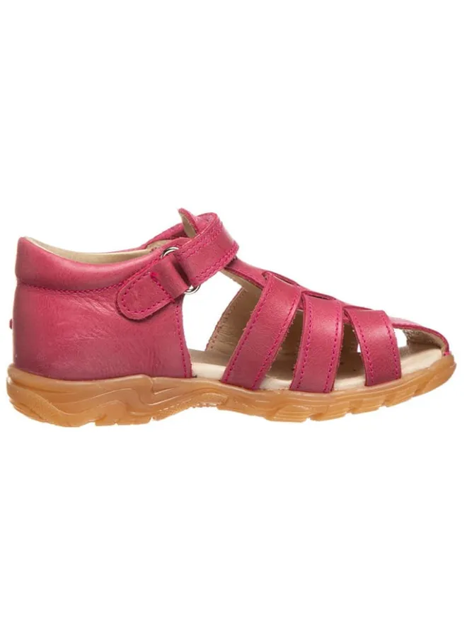 Leder-Halbsandalen in Pink>POM POM