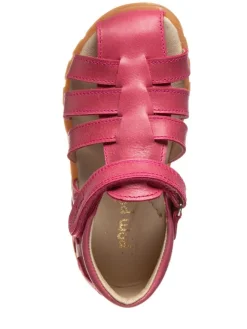 Leder-Halbsandalen in Pink><noscript><img width=