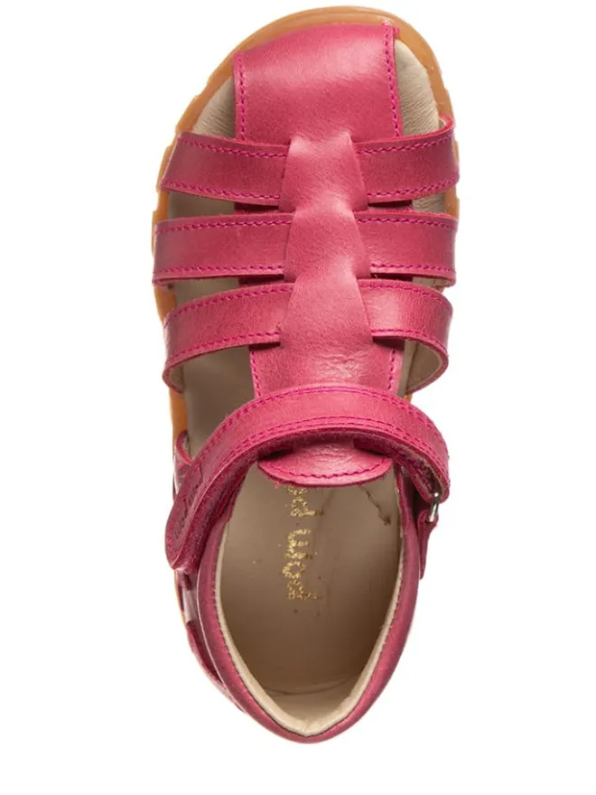 Leder-Halbsandalen in Pink>POM POM