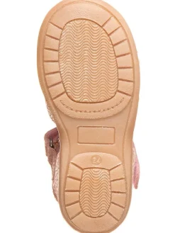 Leder-Halbsandalen in Rosa><noscript><img width=