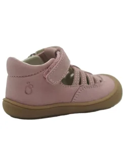 Leder-Halbsandalen in Rosa><noscript><img width=