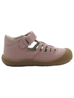 Leder-Halbsandalen in Rosa><noscript><img width=