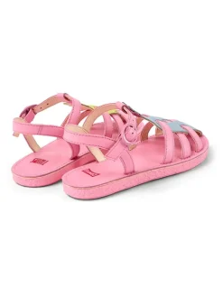 Leder-Halbsandalen in Rosa><noscript><img width=