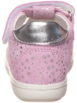 Leder-Halbsandalen in Rosa><noscript><img width=