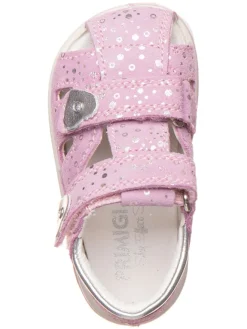 Leder-Halbsandalen in Rosa><noscript><img width=