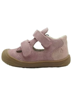 Leder-Halbsandalen in Rosa>lamino