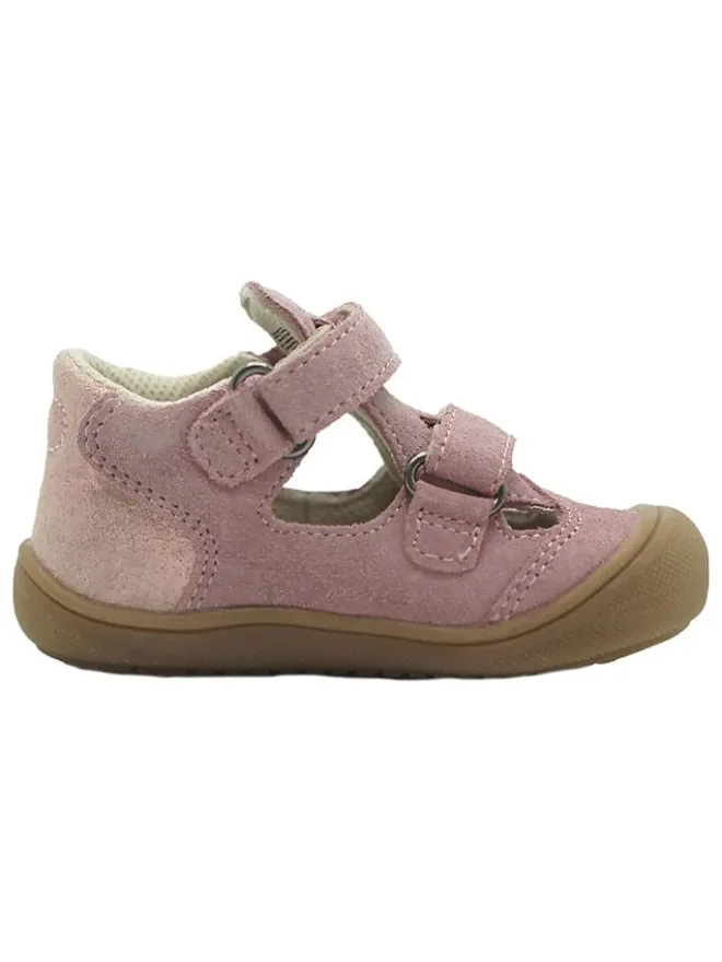 Leder-Halbsandalen in Rosa>lamino