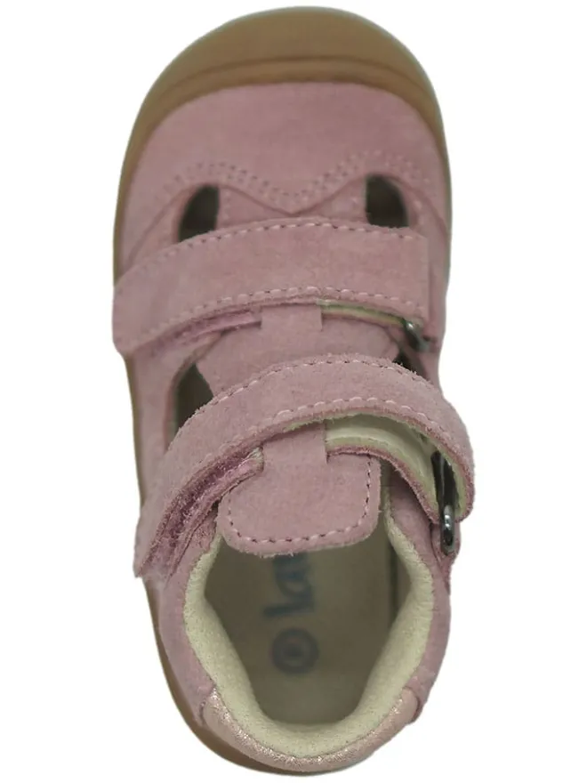 Leder-Halbsandalen in Rosa>lamino