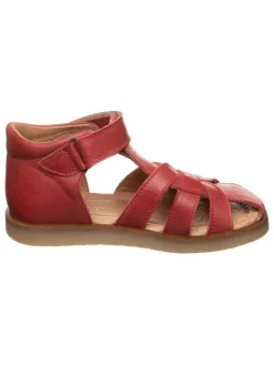 POM POM Sandalen·Halbsandalen^Leder-Halbsandalen in Rot