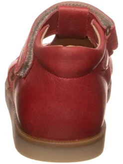 POM POM Sandalen·Halbsandalen^Leder-Halbsandalen in Rot