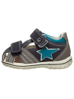 Primigi Sandalen^Leder-Halbsandalen in Taupe/ Dunkelblau