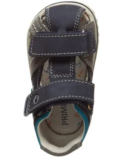Primigi Sandalen^Leder-Halbsandalen in Taupe/ Dunkelblau