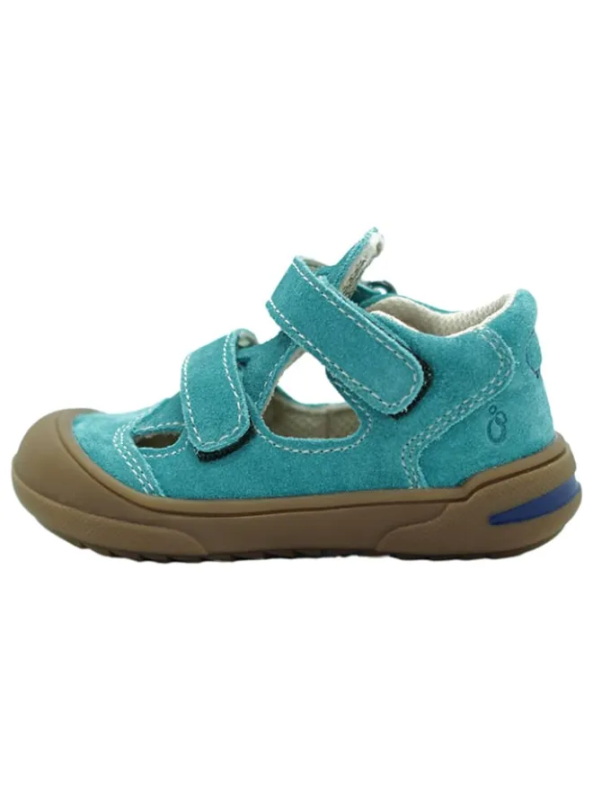 lamino Sandalen^Leder-Halbsandalen in Türkis