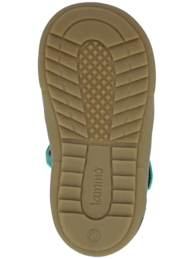 lamino Sandalen^Leder-Halbsandalen in Türkis