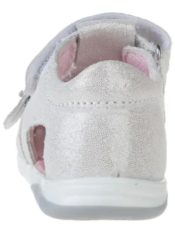 Leder-Halbsandalen in Weiß><noscript><img width=