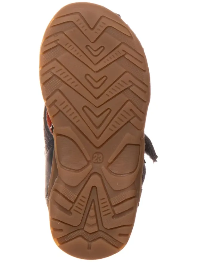 Leder-Halbsandalen "Jonathan" in Dunkelblau/ Orange>Lurchi Discount