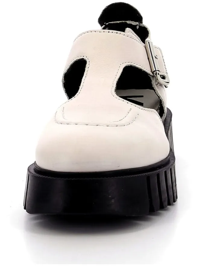 Leder-Halbsandalen "Kick Fantastic" in Creme>Kickers Hot