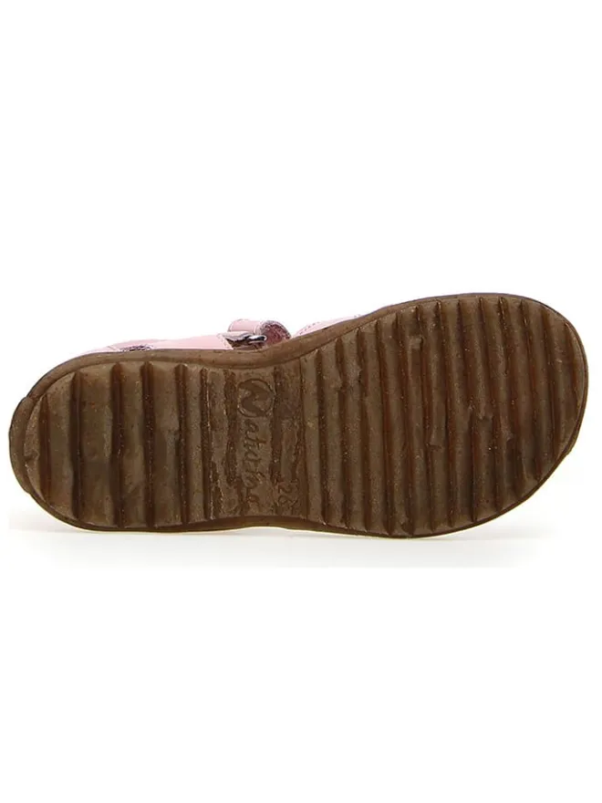 Leder-Halbsandalen "Lagoon" in Rosa>Naturino Outlet