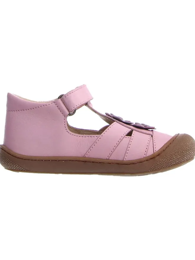 Leder-Halbsandalen "Maggy" in Rosa>Naturino Clearance