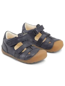 Leder-Halbsandalen "Petit" in Dunkelblau>Bundgaard