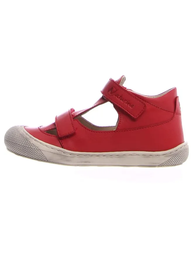 Naturino Sandalen^Leder-Halbsandalen "Puffy" in Rot