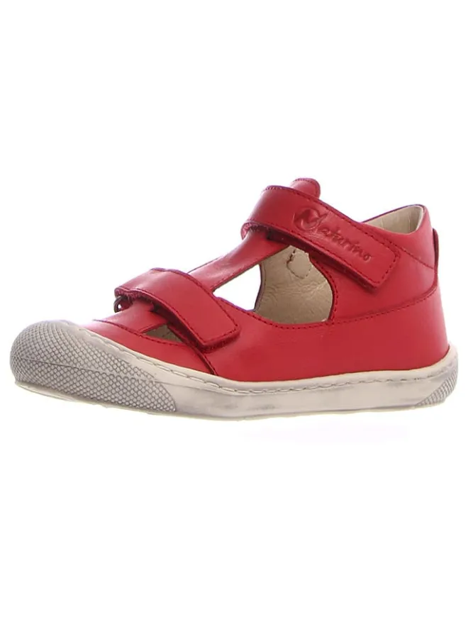 Naturino Sandalen^Leder-Halbsandalen "Puffy" in Rot