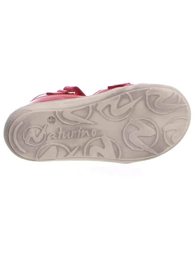 Naturino Sandalen^Leder-Halbsandalen "Puffy" in Rot