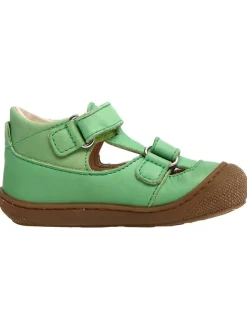 Leder-Halbsandalen "Puffy" in Grün>Naturino Outlet