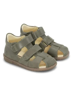 Leder-Halbsandalen "Ranjo" in Grün>Bundgaard New