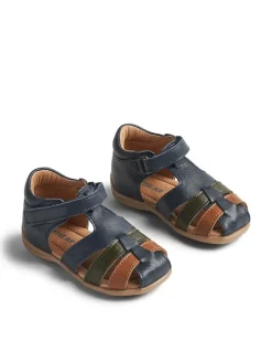 Wheat Sandalen·Halbsandalen|Sandalen^Leder-Halbsandalen "Robbie" in Dunkelblau