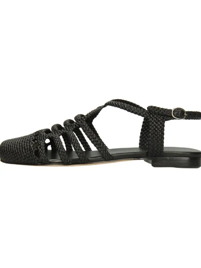 Leder-Halbsandalen "Sandrine 4" in Schwarz>MELVIN & HAMILTON New
