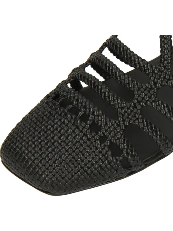 Leder-Halbsandalen "Sandrine 4" in Schwarz>MELVIN & HAMILTON New